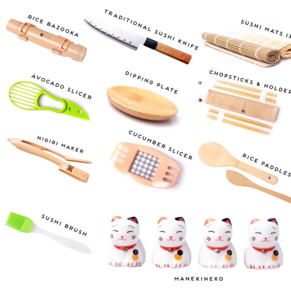 NEW IN BOX NIB Alas Complete 20 Piece Sushi Making Set - Kit for Beginners & Pro - Picture 2 of 5